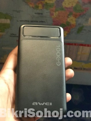 AWEI P5K 10000mAh Mini Portable Dual Usb Polymer Fast Chargi